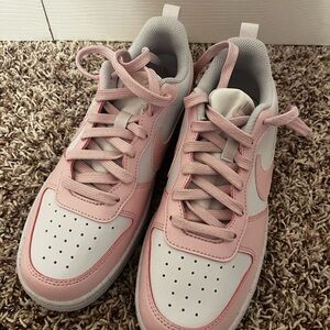 Nike Pink and White Athletic Shoes